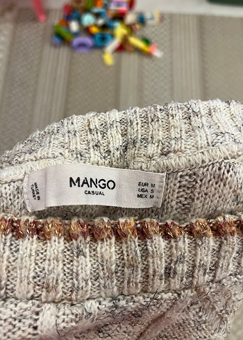 Mango Krem Bohem Örgü Kadın Kazak