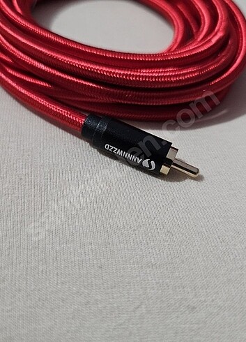 24 K Golden (1 ucu dişi 1 ucu erkek) RCA Kablo 5 metre /5 ma