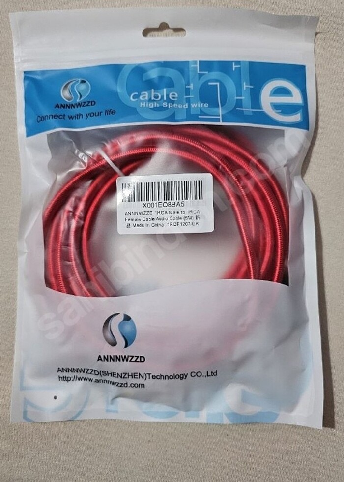 24 K Golden (1 ucu dişi 1 ucu erkek) RCA Kablo 5 metre /5 ma - Görsel 3