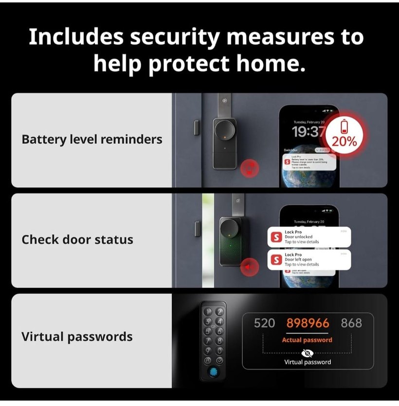SwitchBot Kapı Kilidi Akıllı Ev Seti Siyah - Görsel 3