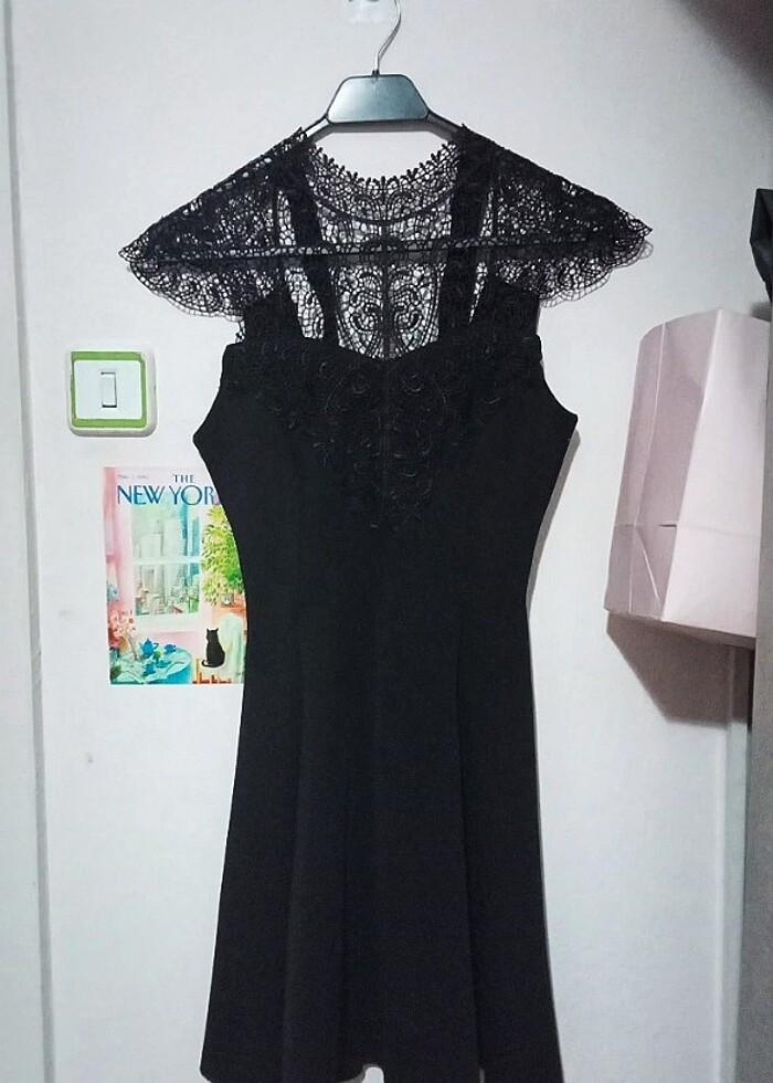 Elbise dantel işlemeli - Görsel 2