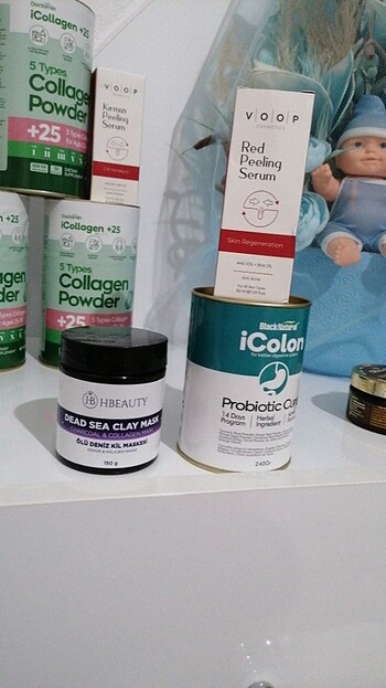 3 adet collagen powder +25 2 ader icolon probiotic 3 adet voop R
