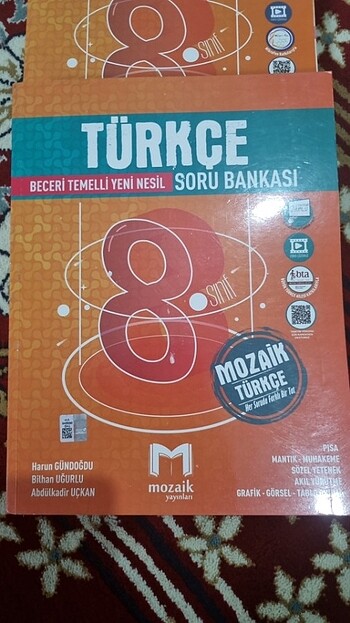 8. Sinif mozaik yayınları fen ve Türkçe test kitabı