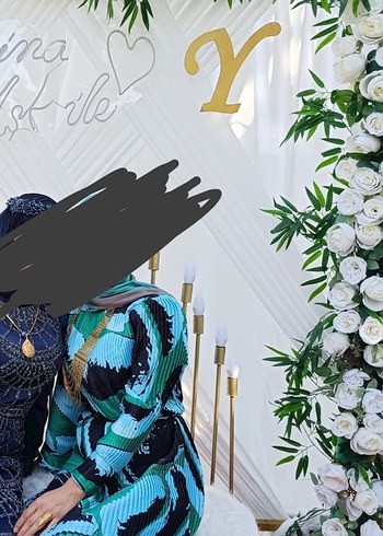 Bohem Çok Renkli Uzun Pilili Kadın Elbise - Görsel 2