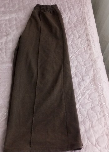 Kadın Kahverengi Keten Salaş Sweatpant - Görsel 2