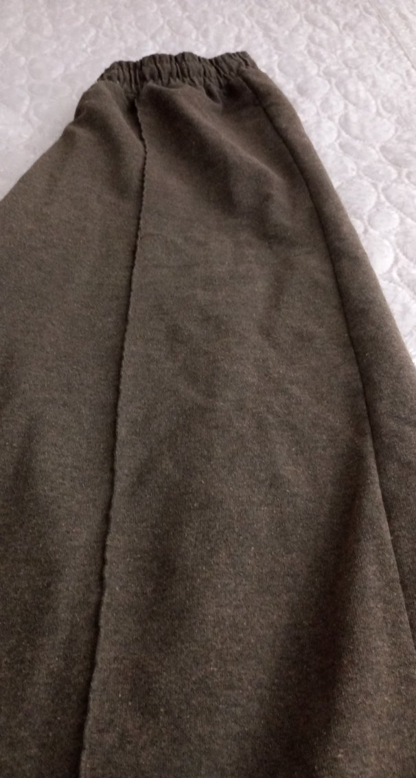 Kadın Kahverengi Keten Salaş Sweatpant - Görsel 3