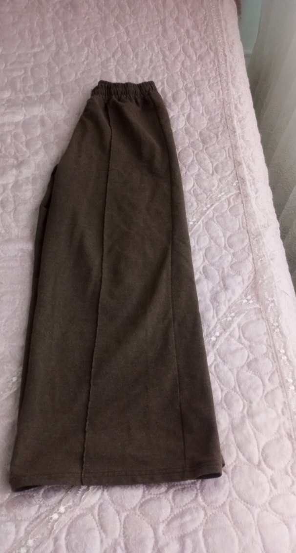 Kadın Kahverengi Keten Salaş Sweatpant - Görsel 2