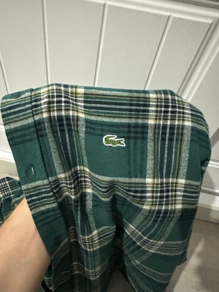 Lacoste Yeşil Ekose Desenli Gömlek - Görsel 2