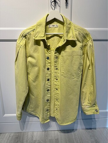 MANGO LİMON RENGİ KOT CEKET
