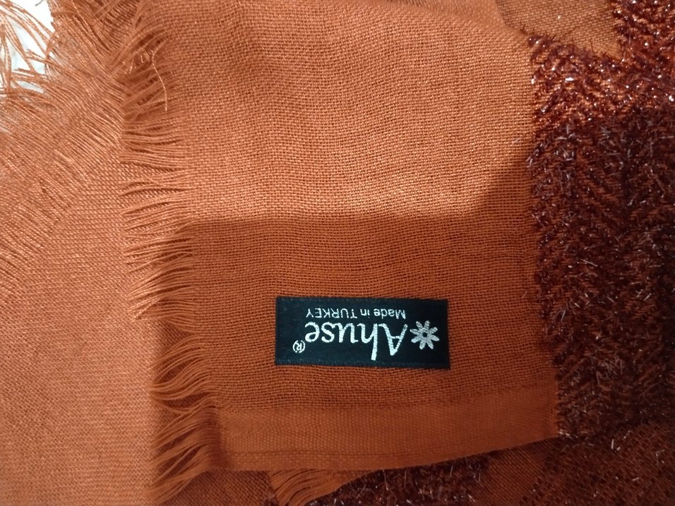 turuncu kiremit Kadın Şal - Görsel 2