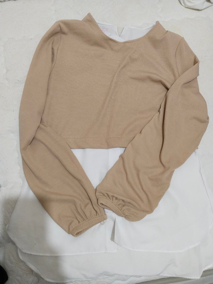 Bej Kadın Uzun Kollu Tunik - Görsel 2