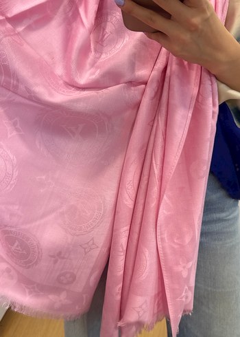 Louis Vuitton Pembe İpek Dokulu Kadın Şal