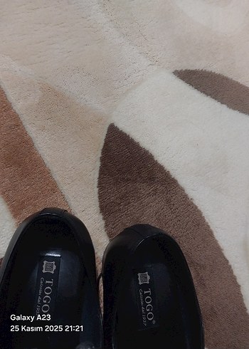 Siyah Deri Bağcıklı Erkek orjinal togo Klasik Ayakkabı - Görsel 3