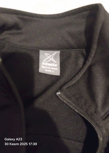 Fermuarlı Siyah Erkek kinetik Kollu Sweatshirt ceket - Görsel 8