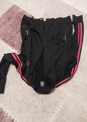 Fermuarlı Siyah Erkek kinetik Kollu Sweatshirt ceket - Görsel 9