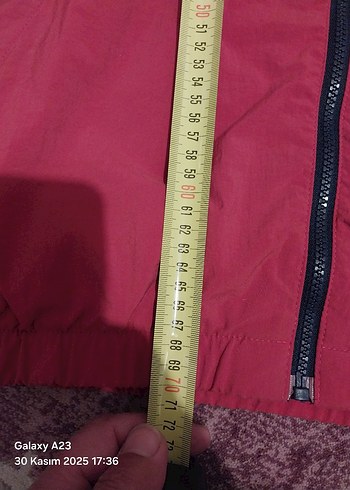 Kırmızı Kapüşonlu  national geoprafi Fermuarlı Erkek Ceket - Görsel 6