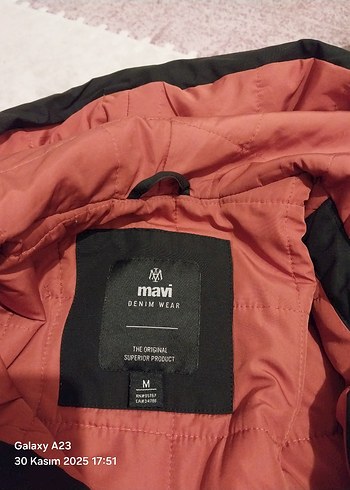 Fermuarlı mavi marka orjinal Siyah Kapüşonlu Erkek Ceket - Görsel 8