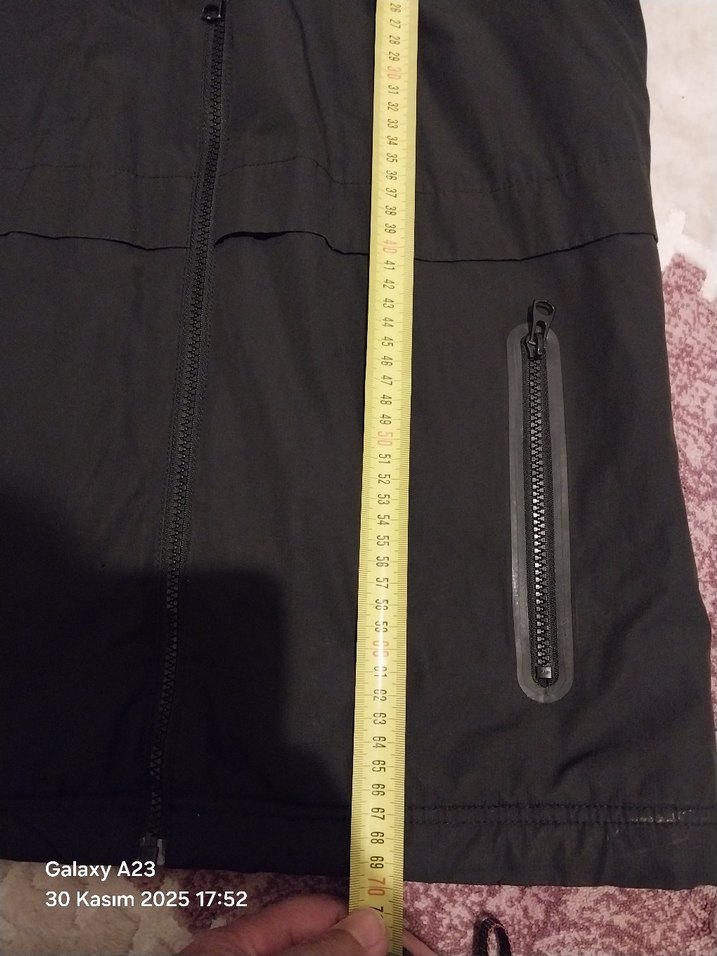 Fermuarlı mavi marka orjinal Siyah Kapüşonlu Erkek Ceket - Görsel 5