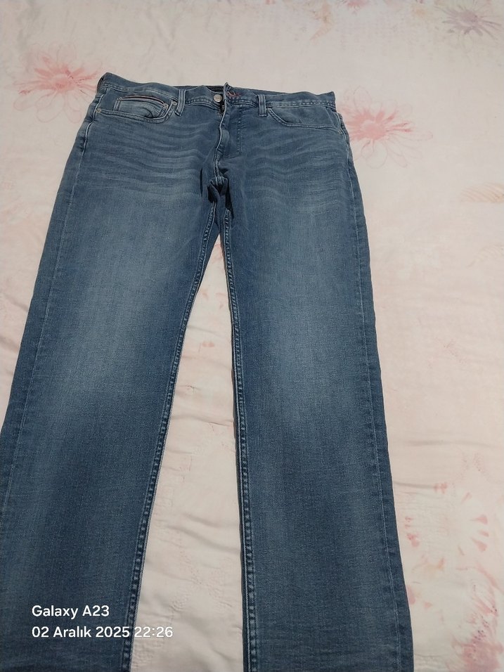 Erkek tomyy hilfiger orjinal lacivert mavi tonlarda kot Pantolon - Görsel 2