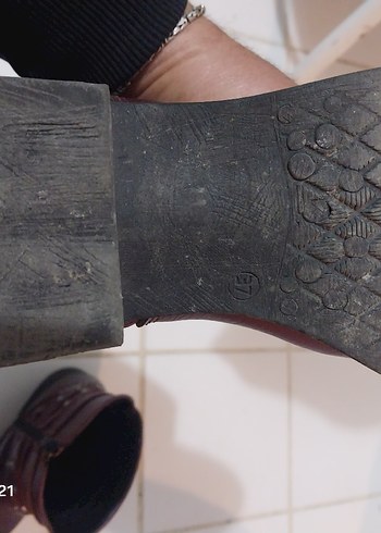 Kahverengi Tokalı Deri Biker Bot - Görsel 5