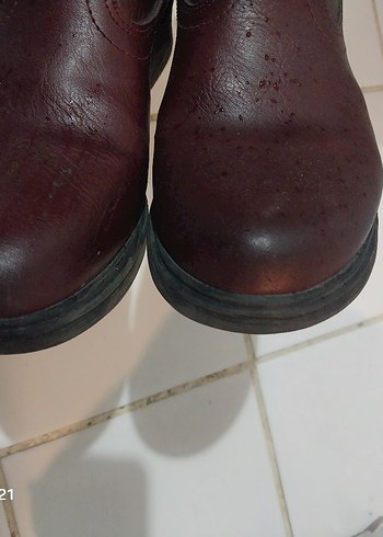 Kahverengi Tokalı Deri Biker Bot - Görsel 4