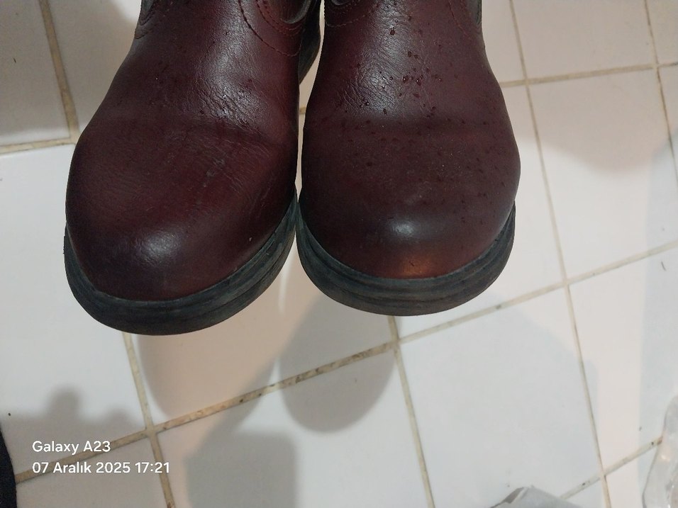 Kahverengi Tokalı Deri Biker Bot - Görsel 4