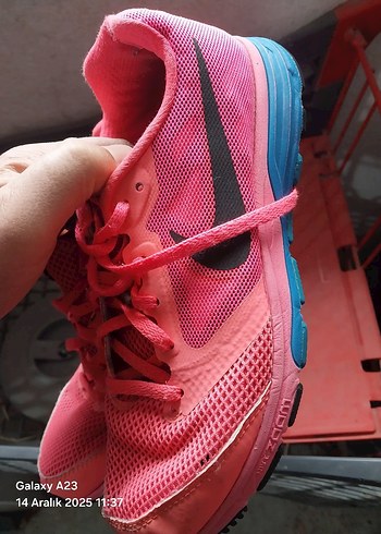 Pembe Bağcıklı Kadın Spor Ayakkabısı ucunda iğne ucu kdr skük vr - Görsel 6