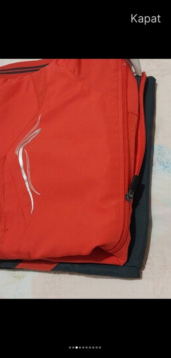 ünisex Kırmızı Siyah Erkek Spor Rüzgarlık eşofman takim - Görsel 4