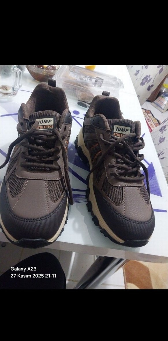 Kahverengi Erkek Spor Ayakkabısı Velcro - Görsel 3