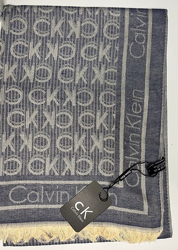 Calvin Klein İthal Çift Taraflı Yün İpek Şal