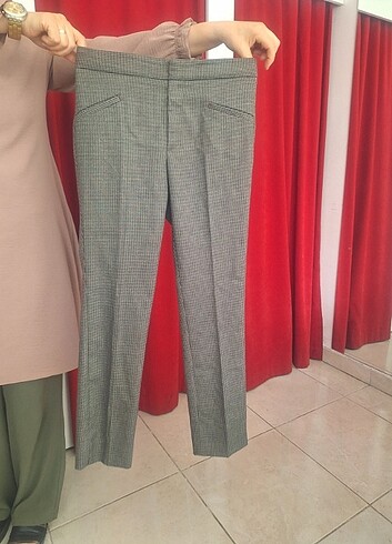 Zara Zara ekoseli pantolon 