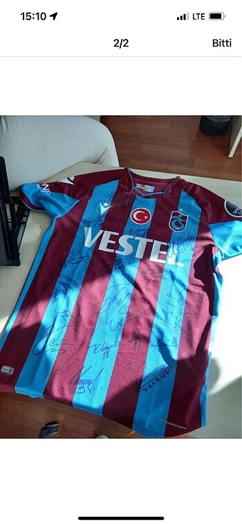 m Beden Takım İmzalı Trabzonspor Maç Forması (2021-2022)
