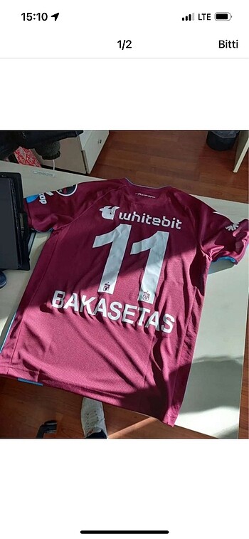 m Beden bordo Renk Takım İmzalı Trabzonspor Maç Forması (2021-2022)