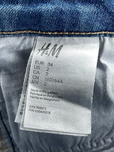 34 Beden mavi Renk H&M Jean / Kot %70 İndirimli.