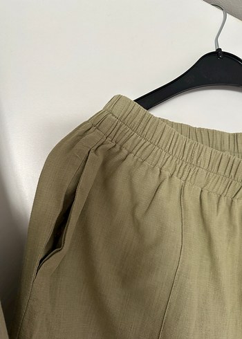 Kadın Keten Salaş Takım Khaki Renk - Görsel 4