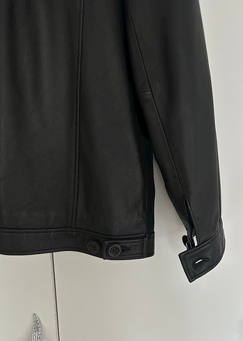 Siyah Deri  Ceket - Görsel 9