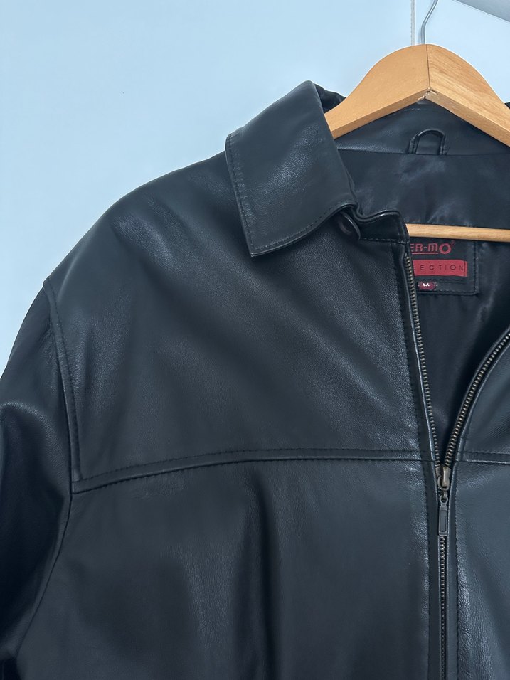 Siyah Deri  Ceket - Görsel 3