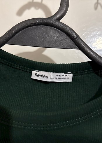 Kız Çocuk yeşil Uzun Kollu Basic Tişört - Görsel 3