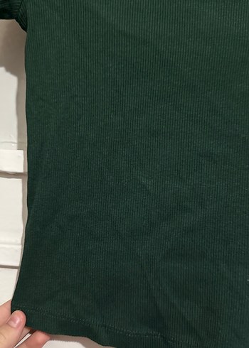 Kız Çocuk yeşil Uzun Kollu Basic Tişört - Görsel 2