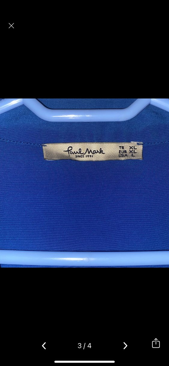 Mavi Kısa Kollu Gömlek paul mark marka - Görsel 3