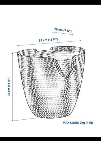 Bej Hasır ikea Sepet - Görsel 4