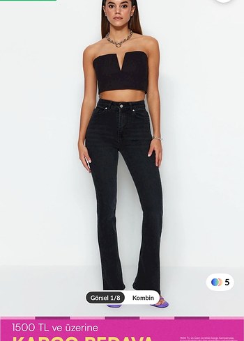 42 Beden Milla flare paça jean
