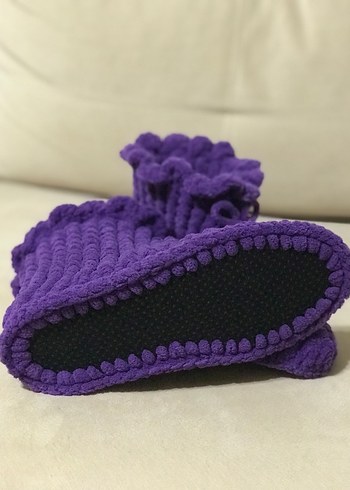 Mor Örgü Kız Çocuk Ev Botu - Görsel 3