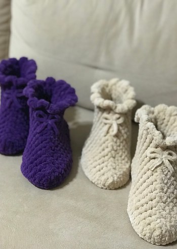 Mor Örgü Kız Çocuk Ev Botu - Görsel 4