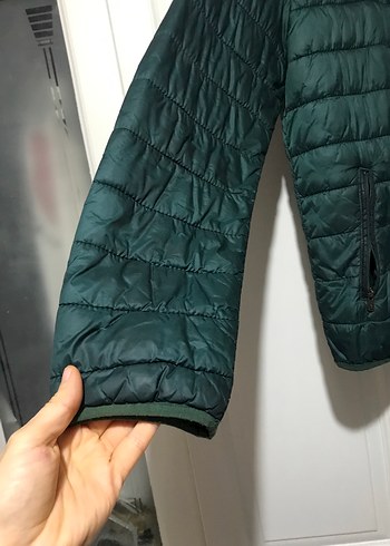 Yeşil Fermuarlı Erkek Mont - Görsel 2