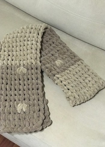 Gri Örgü Kadın Atkı - Görsel 3