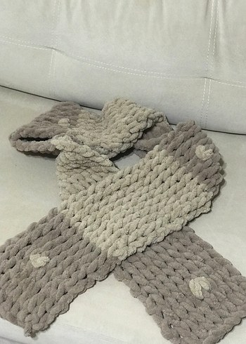 Gri Örgü Kadın Atkı - Görsel 4