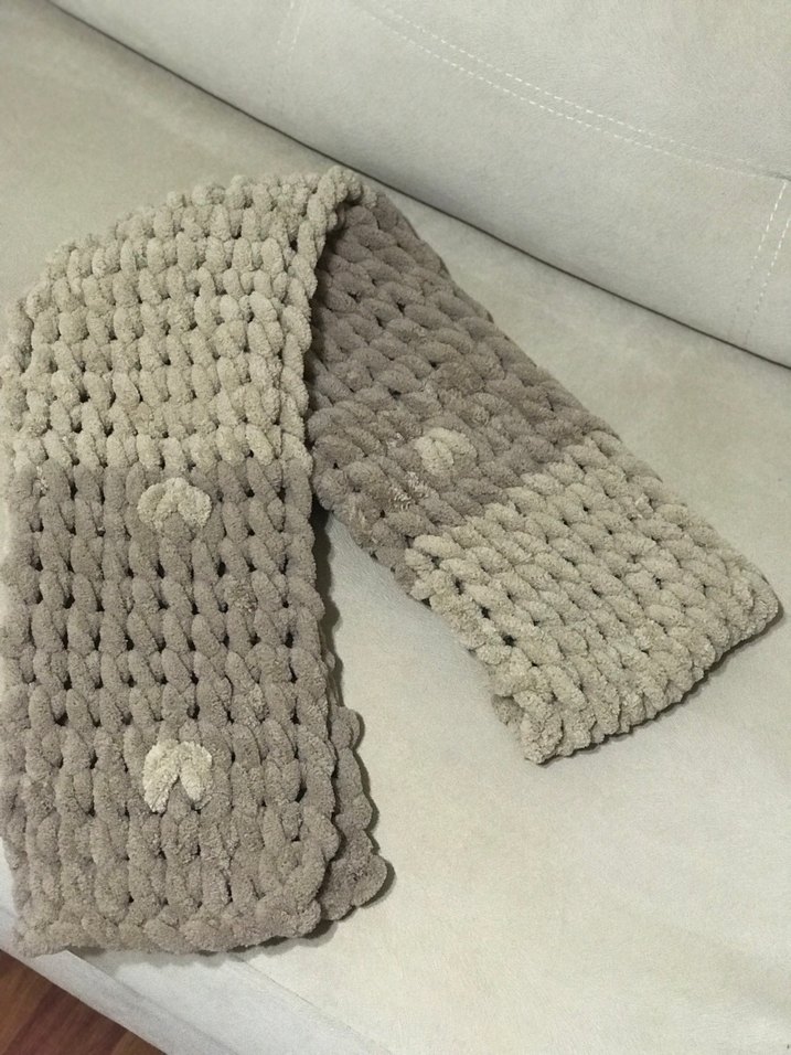 Gri Örgü Kadın Atkı - Görsel 3