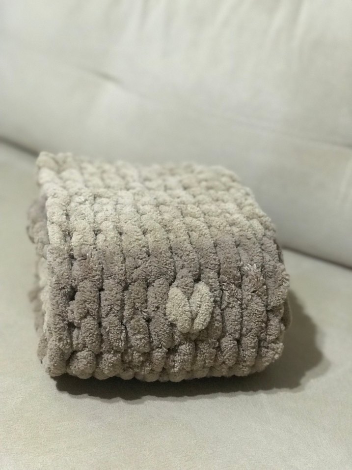 Gri Örgü Kadın Atkı - Görsel 2