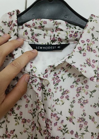 çiçekli modest elbise - Görsel 6